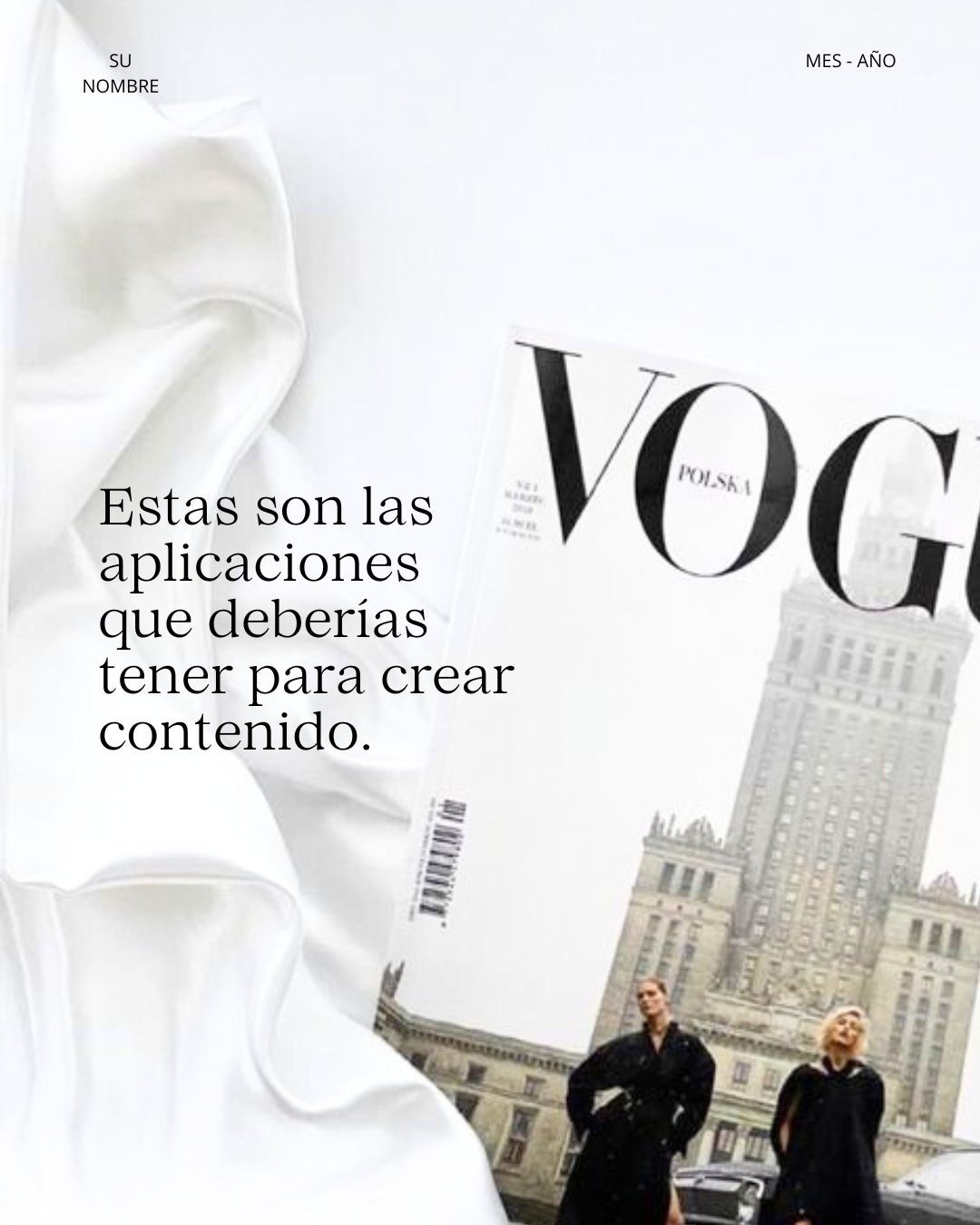 Plantilla del bonus sorpresa con estética editorial de revista